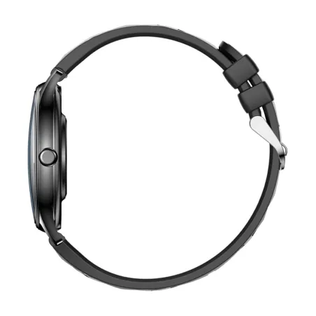 COLMI L28 Smart Watch (black silicone + black leather strap)